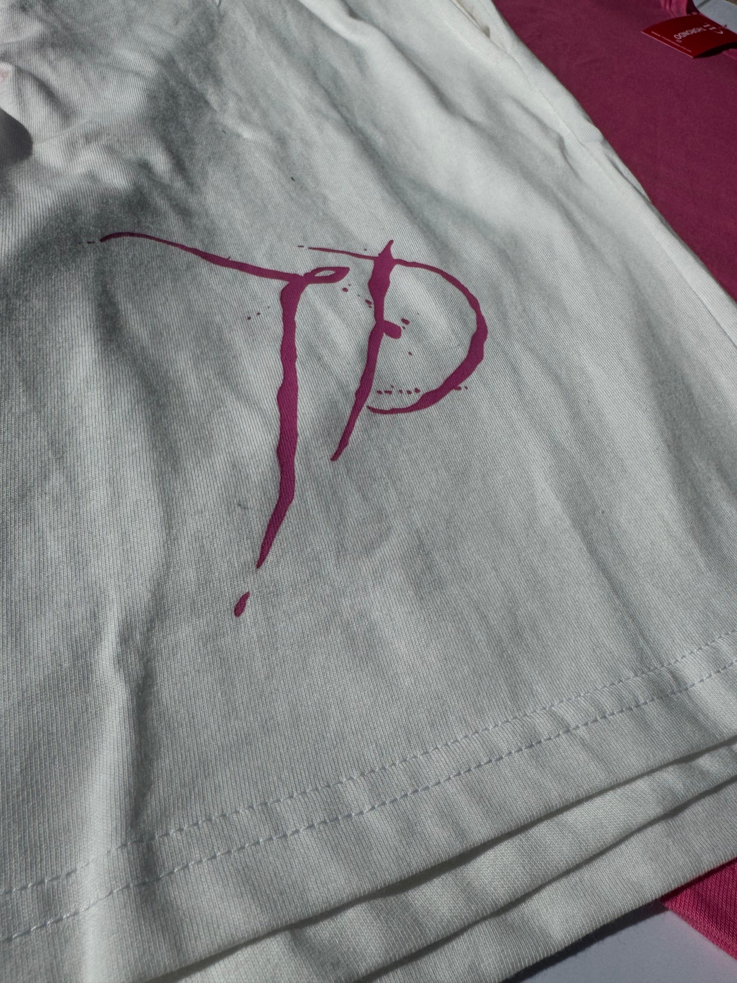 TD cream x pink shorts