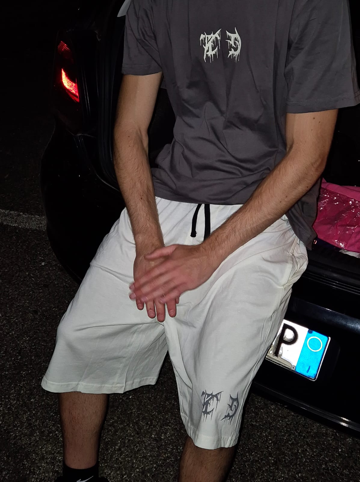 TD cream x brown shorts